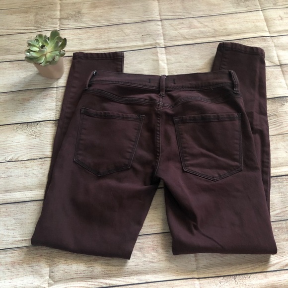 Free People Maroon Skinny Jean - Picture 3 of 3